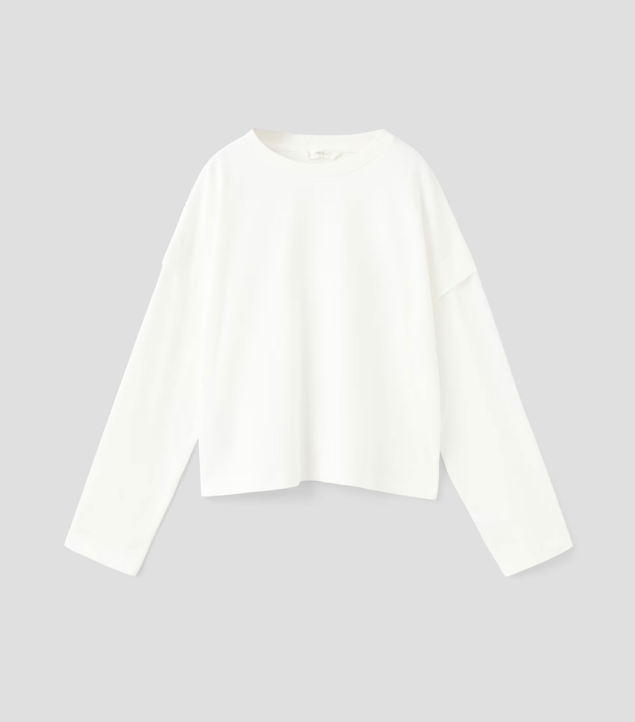 Playera cuello redondo manga larga lisa Niña